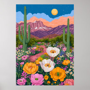 Poster Desert Bloom Sob Lua