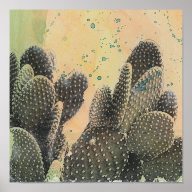 Póster Desert Cactus | Frente Verde (Frente)