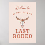 Poster Desert Cowgirl Last Rodeo Bem-vindo<br><div class="desc">Uma design de vaqueira divertida com cores castanhas e beges</div>
