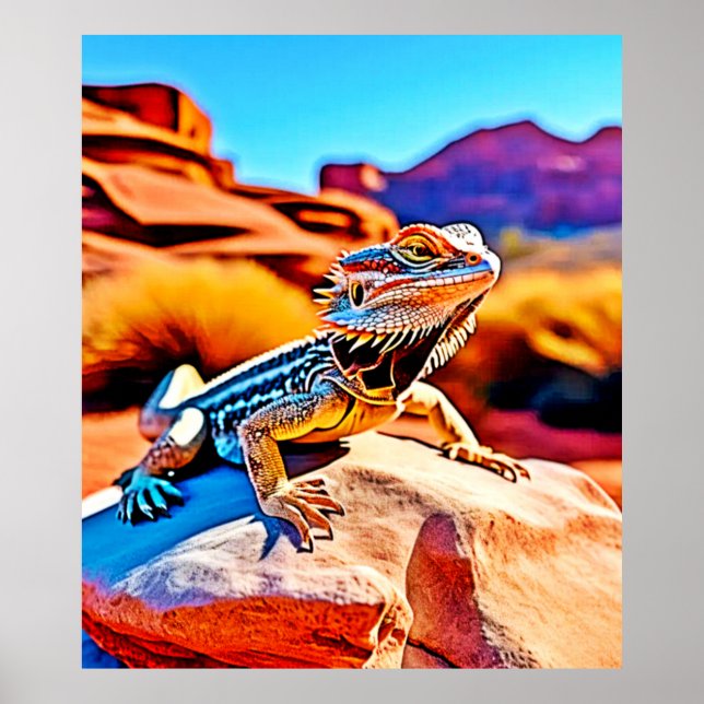 Poster Desert Dragon Lizard Design (Frente)