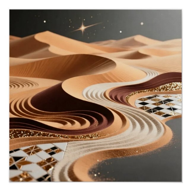 Póster Desert Dunes Art Poster (Frente)