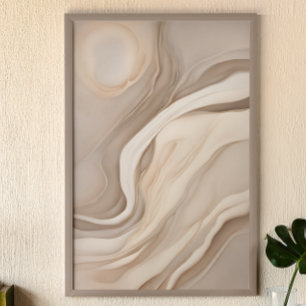 Poster "Desert Mirage" Abstrato de Fluidos