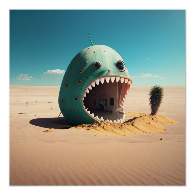 Póster Desert monster house (Frente)