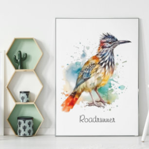 Poster Desert Spirit, Roasrunner, sob medida Watercolor