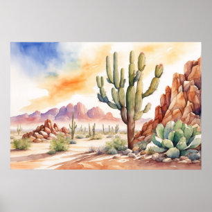 Poster Desert Sunset