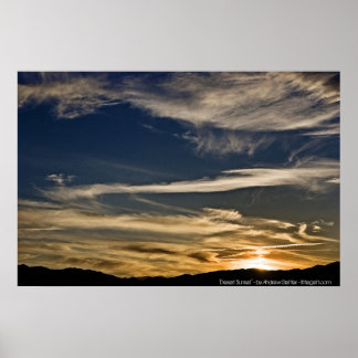 Poster 'Desert Sunset' - por Andrew Gettler
