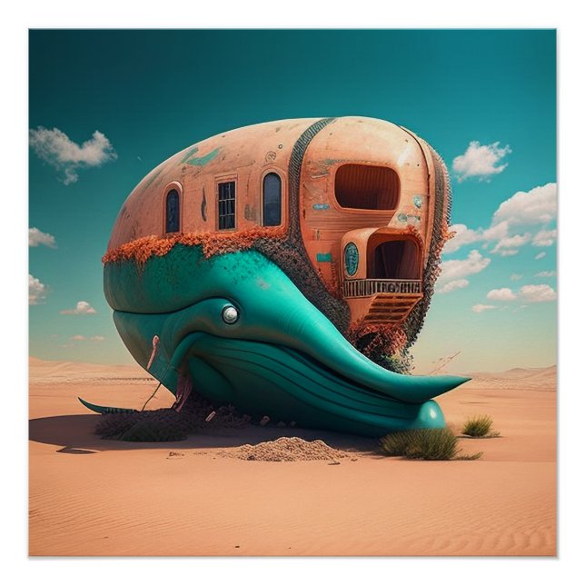 Póster Desert whale house (Frente)