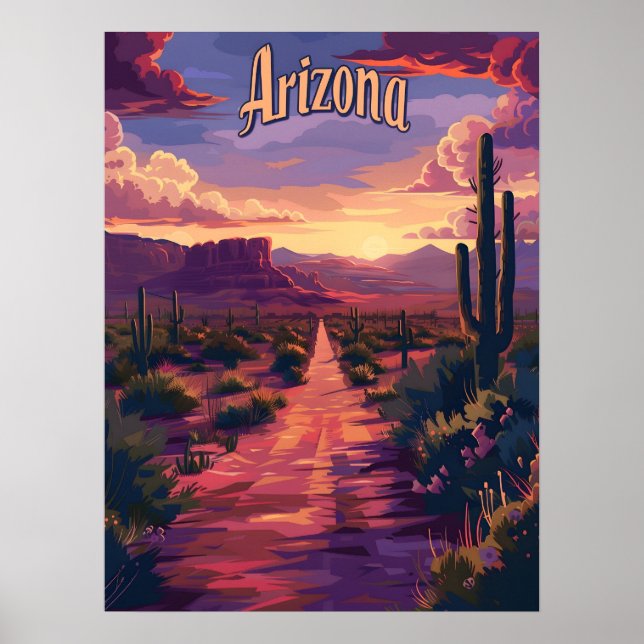 Poster deserto de arizona à noite (Frente)