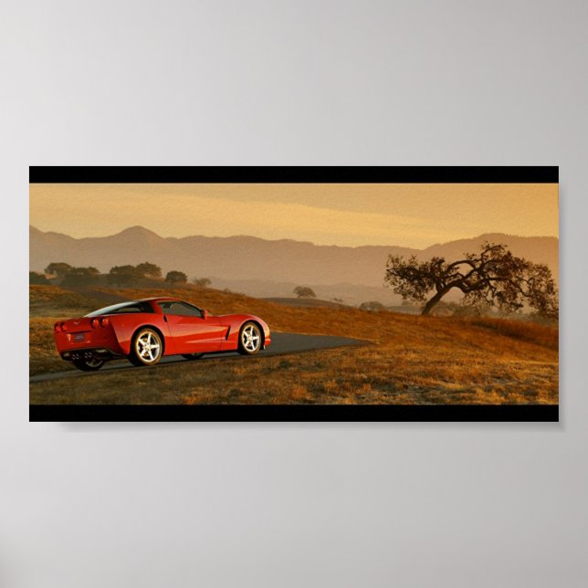 Póster Deserto de Chevrolet Corvette C6 (Frente)