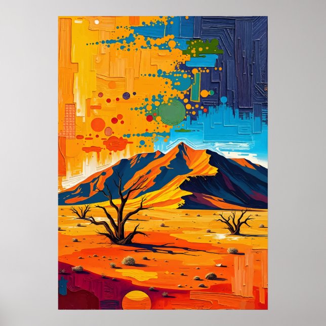 Poster Deserto do Namibe – Dunas de Ouro Atemporais (Frente)