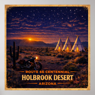 Poster Deserto Holbrook Arizona Centenário