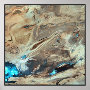 Póster Deserto Irã de sal de Dasht-e Kevir grande
