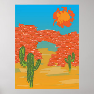Poster Deserto pintado