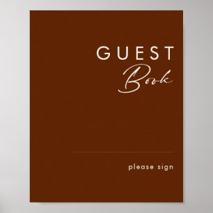 Poster Deserto Simples   Livro de Visitas Assinatura Cane