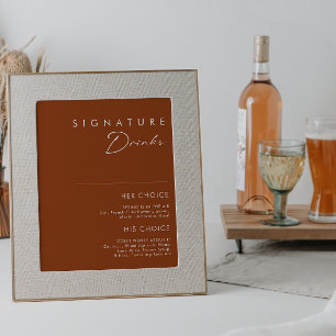 Poster Deserto Simples Signature Drinks Sinal de Terrac