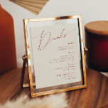 Poster Deserto Whimsic | Menu Beige Wedding Drinks<br><div class="desc">Este deserto balbuciano | poster de bebidas de casamento bege é perfeito para o seu casamento robusto, bege ocidental e terraota. A paleta neutra de cor do feto é a vintage a sudoeste com um toque moderno. A escrita é uma caligrafia manuscrita minimalista delicada, bastante elegante e romântica. O produto...</div>