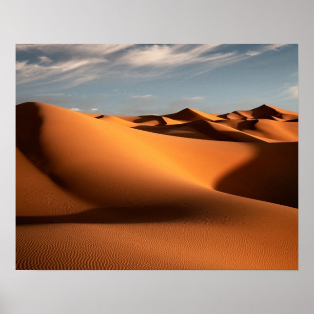 Poster Deserts | Erg Chebbi Dunes Morocco (Frente)