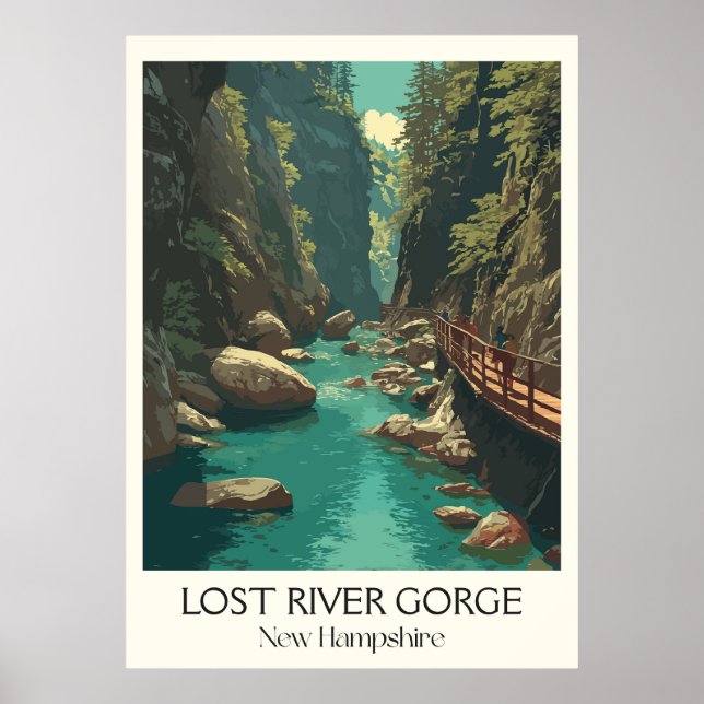 Poster Desfiladeiro do Rio Perdido New Hampshire (Frente)