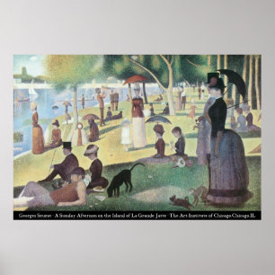 Poster Desfiladeiros Seurat - domingo à tarde