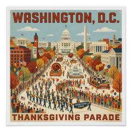 Póster Desfile de Ação de Graças de Washington, D.C.