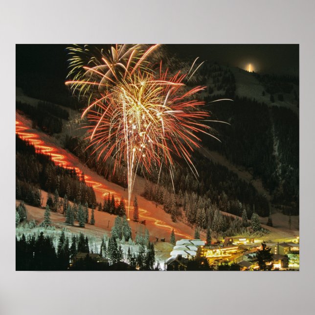 Póster Desfile de archotes e fogos de artifício durante o (Frente)