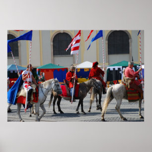 Póster Desfile de cavaleiros medievais