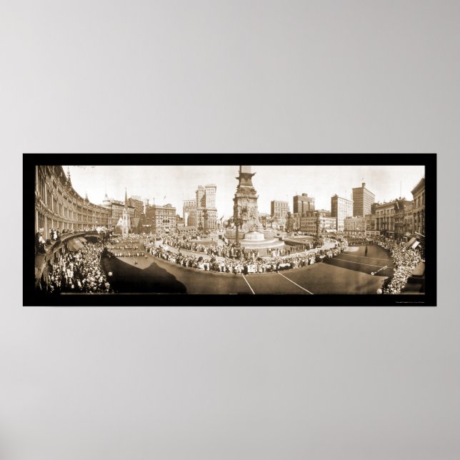 Póster Desfile Indianapolis IN Foto 1918 (Frente)