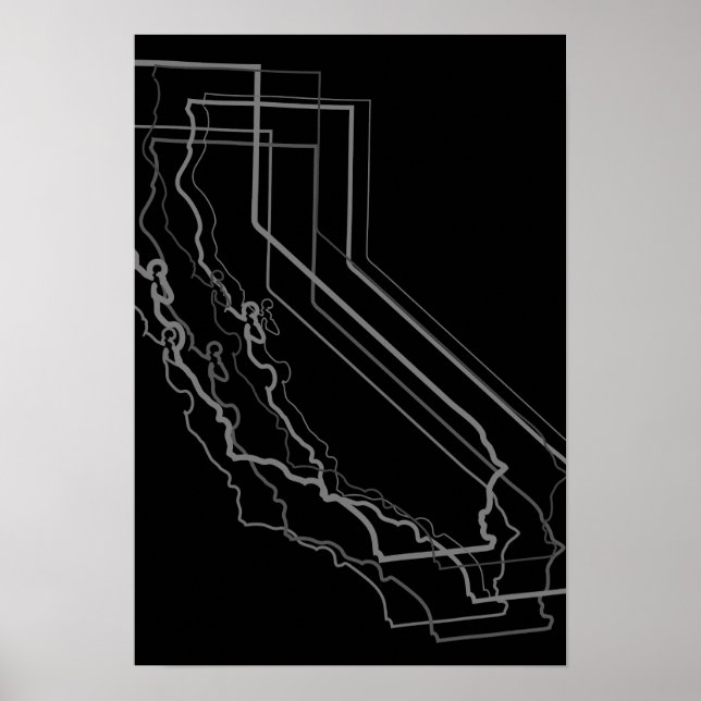 Poster desfoque da califórnia (Frente)