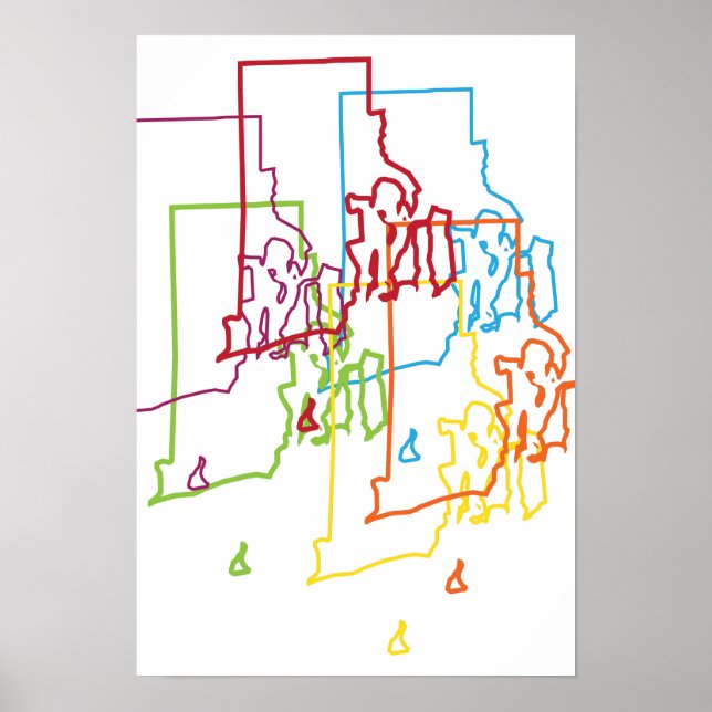 Póster desfoque do orgulho da ilha (Frente)