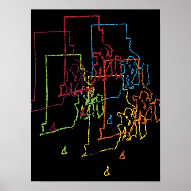 Poster desfoque do orgulho da ilha (Frente)