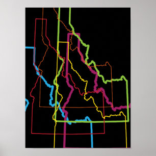 Póster desfoque do orgulho do idaho