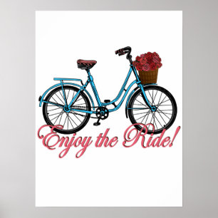 Poster Desfrute Da Bicicleta De Corte
