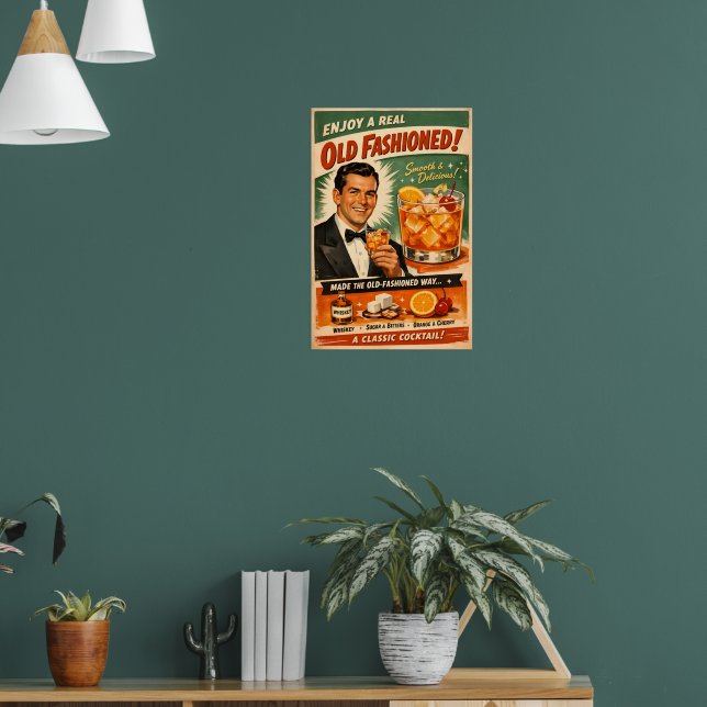 Poster Desfrute de um Verdadeiro Old Fashioned (Sala de Estar 1)