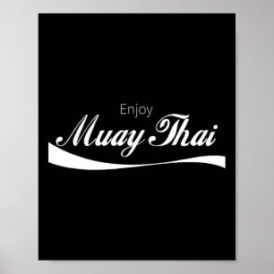 Poster Desfrute Muay Thai Kickboxing Artes Marciais Luta