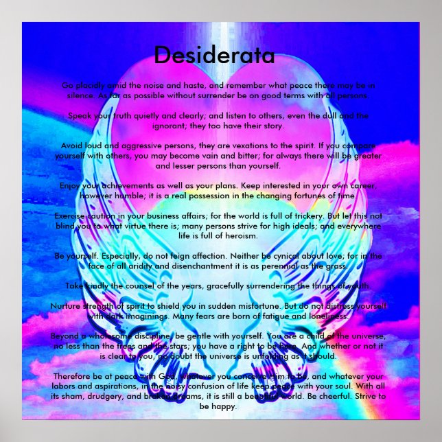 Póster Desiderata (Frente)