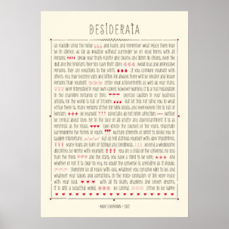 Póster Desiderata