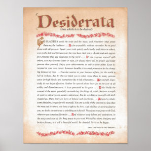 PÓSTER DESIDERATA
