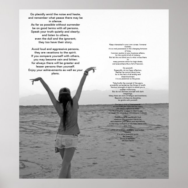 Póster Desiderata (Frente)