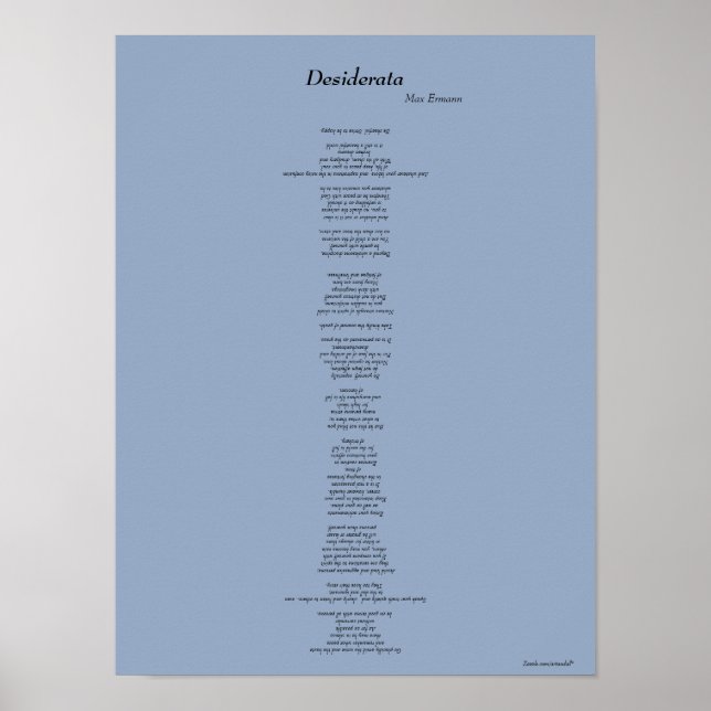 POSTER DESIDERATA (Frente)
