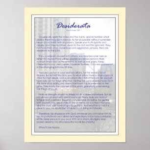 Poster Desiderata