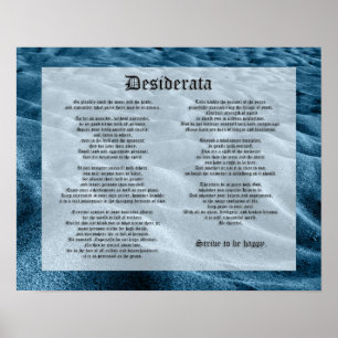 Poster Desiderata - areias de deslocamento