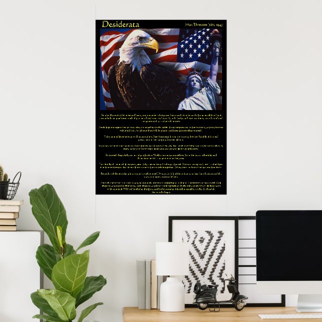Póster Desiderata Bald Eagle 3Posters (Escritório em casa)