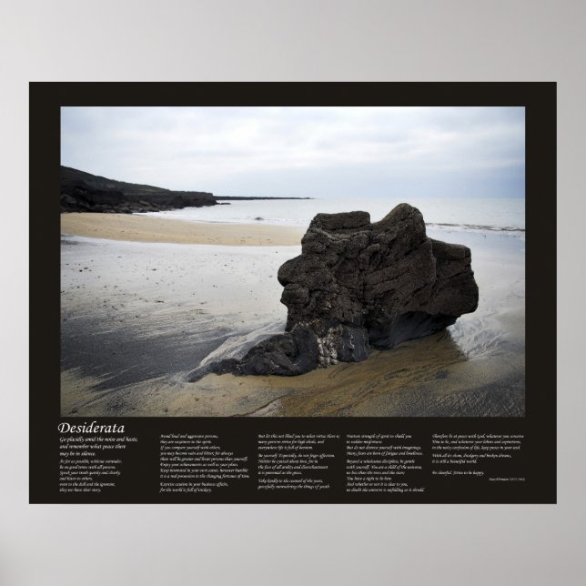 Póster Desiderata - Beach Rock (Frente)