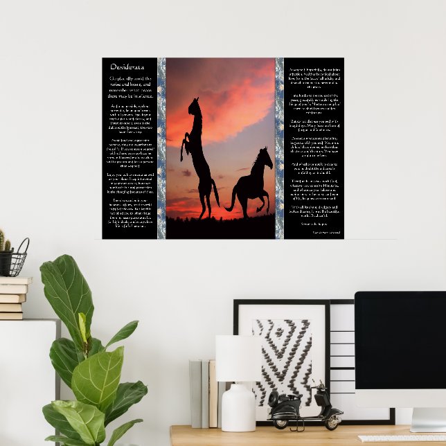 Poster Desiderata Black Stallion Sunset (Escritório em casa)