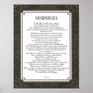 Póster DESIDERATA Blackswirl sem