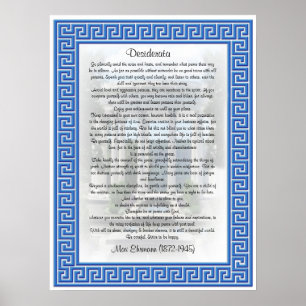 Póster Desiderata "coisas desejadas "
