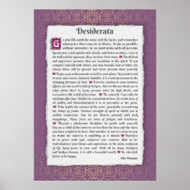 Poster Desiderata - Coisas desejadas