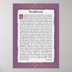 Poster Desiderata - Coisas desejadas