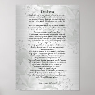 Poster Desiderata "coisas desejadas "