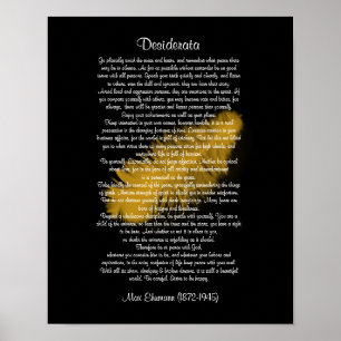 Poster Desiderata "coisas desejadas" Ouro preto